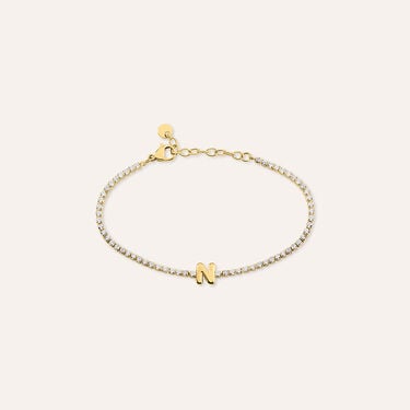 Bracciale Tennis Aura Acciaio Dorato Cubic Zirconia