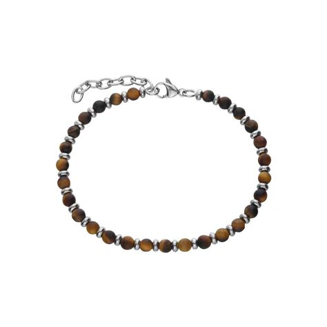 Bracciale Articolo Aggiuntivo Cassa Acciaio Occhio di tigre - Bracciali Uomo | Stroili