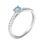 Anello Solitario Diamade Oro Bianco Diamante Lab-Grown