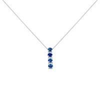 Collana Elizabeth Crown Oro Bianco Zaffiro Diamante