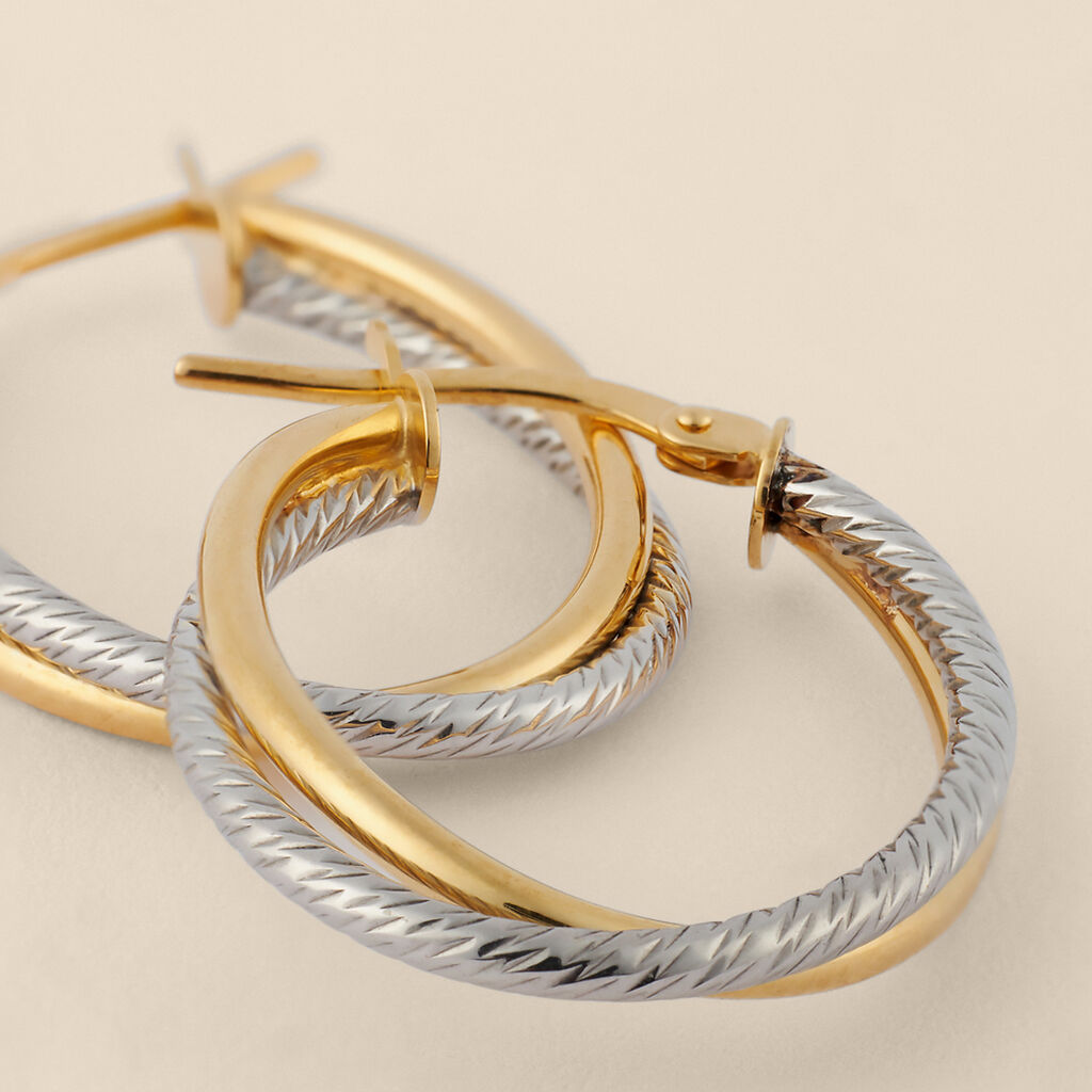 Orecchini A Cerchio Toujours Oro Bicolore