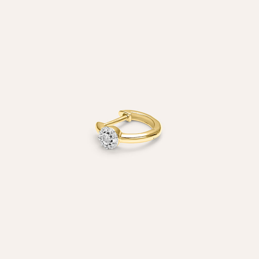Mono Orecchino A Cerchio Sophia Oro Giallo Diamante - Mono Orecchino Donna | Stroili