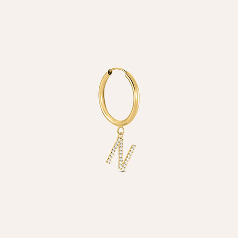 Mono Orecchino A Cerchio Toujours Oro Giallo Cubic Zirconia - Mono Orecchino Donna | Stroili