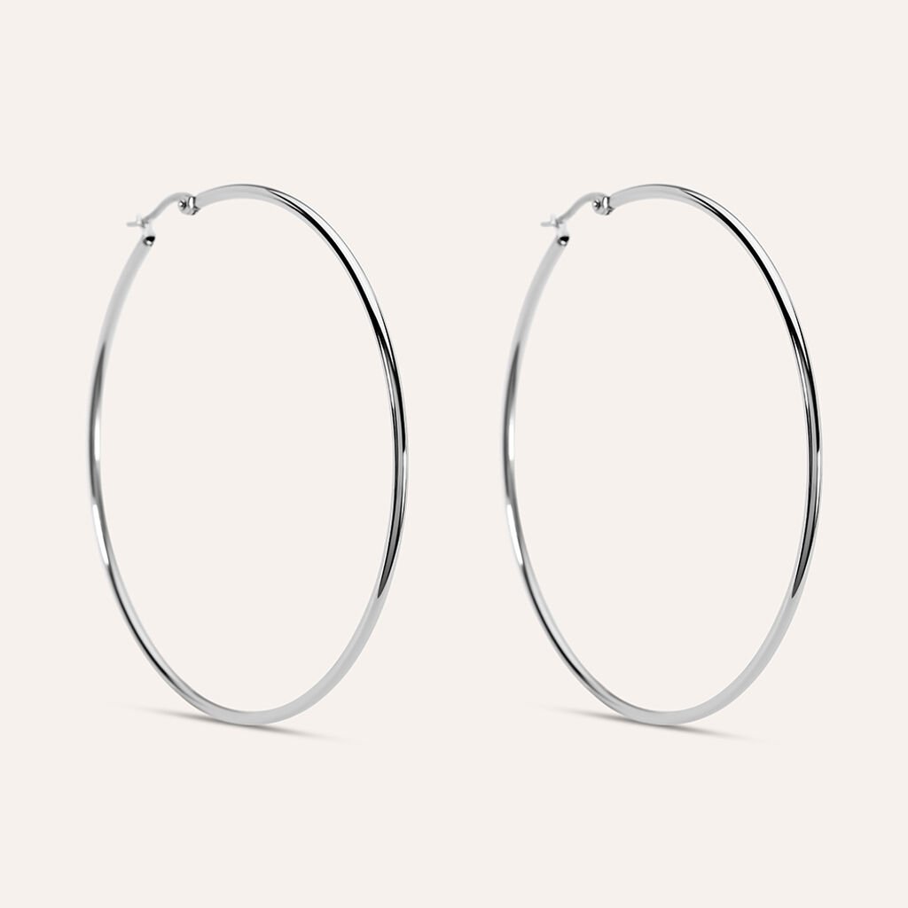 Orecchini A Cerchio Moonlight Acciaio