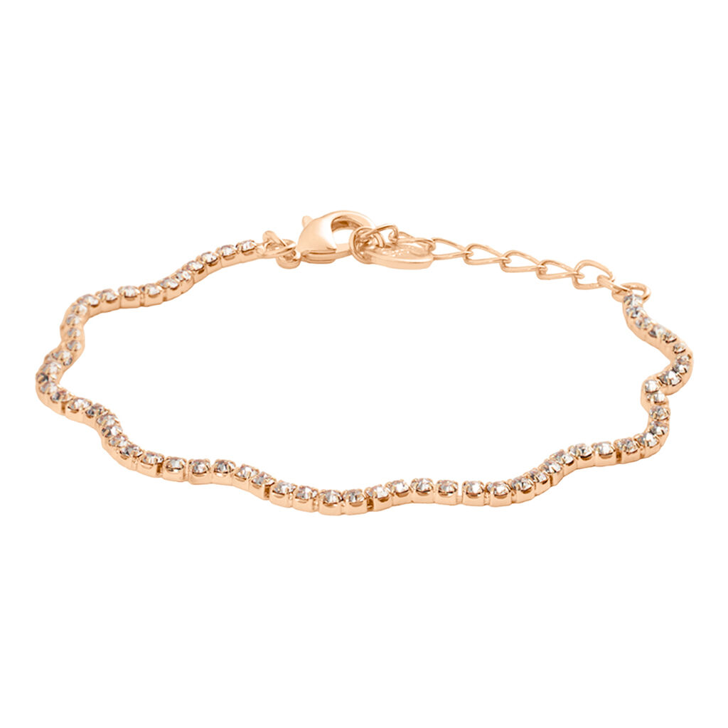 Bracciale Romantic Shine Ottone Rosa Cristallo - Bracciali Donna | Stroili