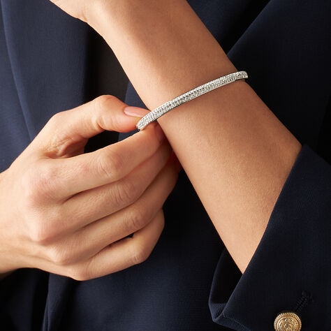 Bangle Lady Phantasya Acciaio Cristallo - Bracciali Rigidi Donna | Stroili