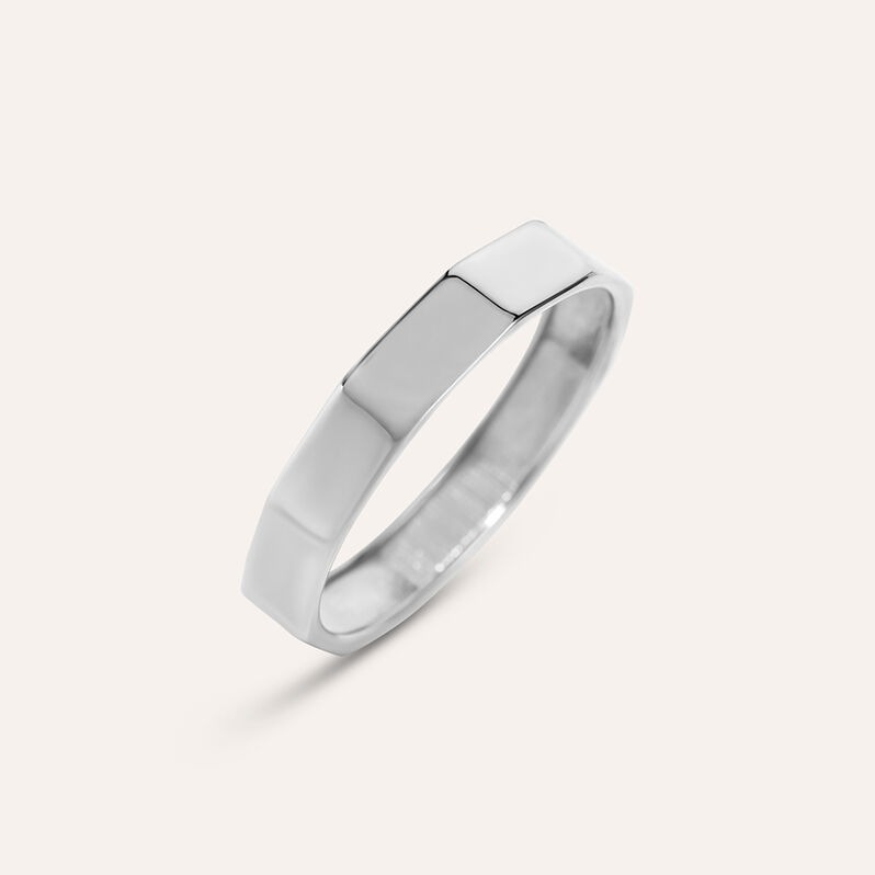 Anello Fedina L'homme Or Oro Bianco - Fedine Uomo | Stroili