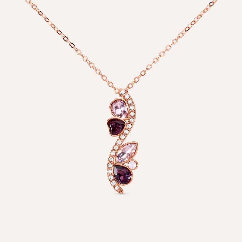 Collana Violet Ottone Rosa Cristallo - Collane Donna | Stroili