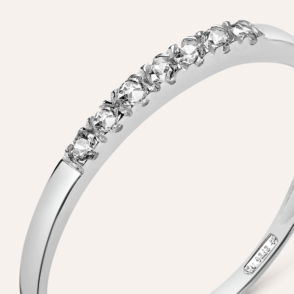 Anello Riviere Claire Oro Bianco Cubic Zirconia - Anelli Riviere Donna | Stroili