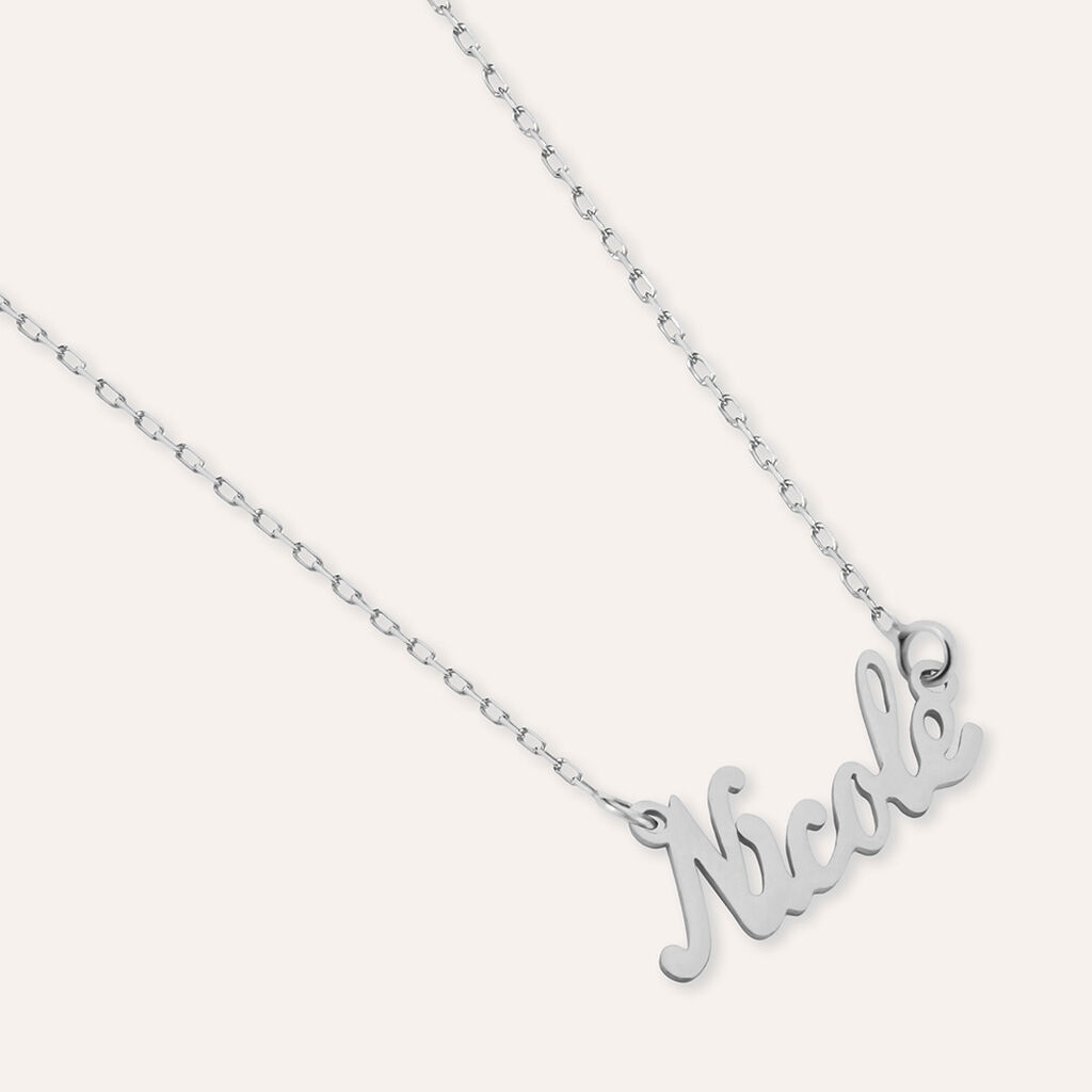 Collana Nicole Gold Names Oro Bianco