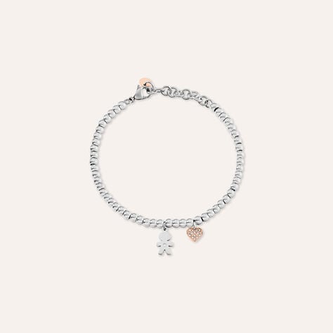 Bracciale Lady Chic Acciaio Bicolore Bianco / Rosa Cubic Zirconia - Bracciali Donna | Stroili