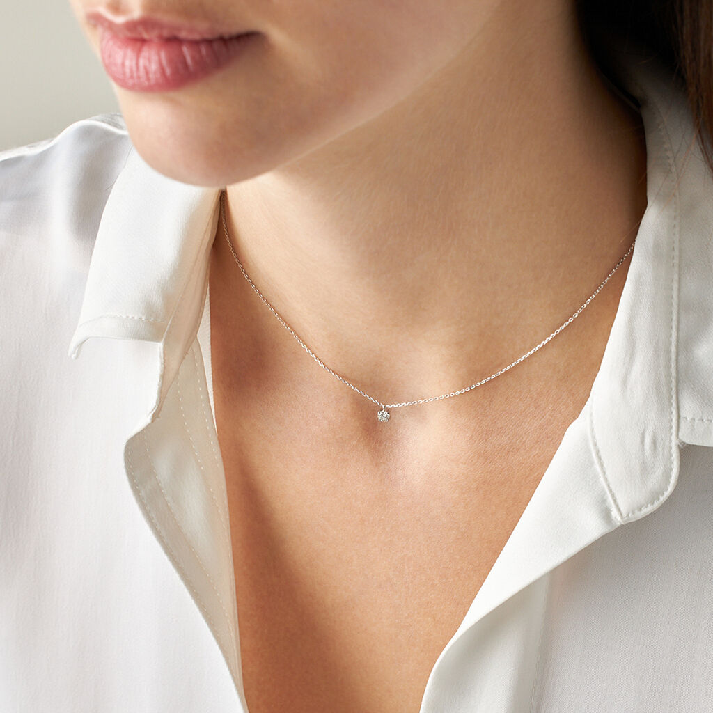 Collana Punto Luce Grace Oro Bianco Diamante - Collane Punto Luce Donna | Stroili