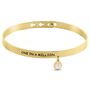 Bangle Radiance Acciaio Dorato Cristallo