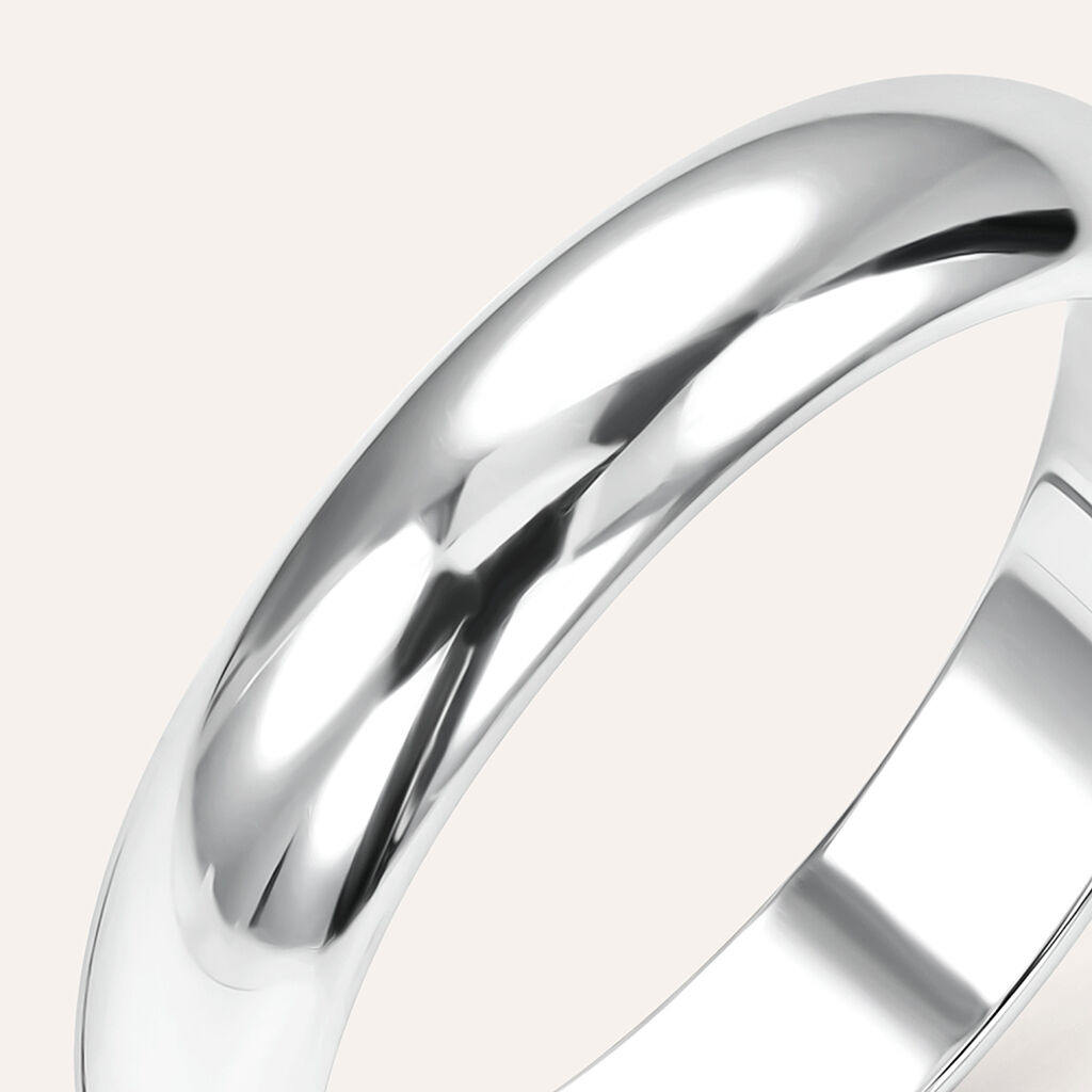 Fede Mantovana 4 mm Oro Bianco - Fedi Unisex | Stroili