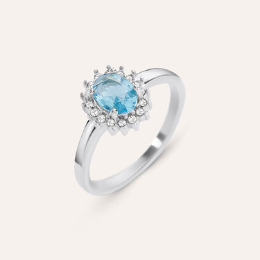 Anello Solitario Kate Aura Acciaio Cristallo