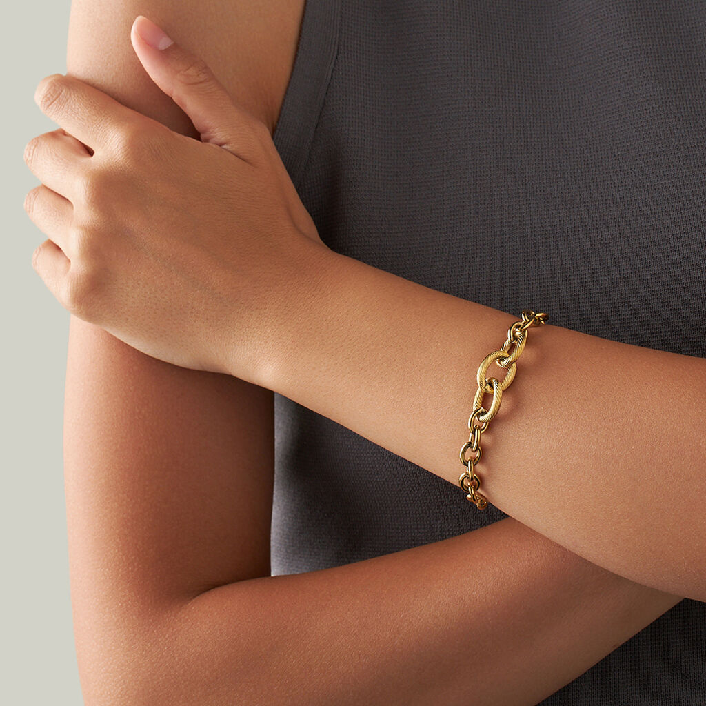 Bracciale Lady Code Acciaio Dorato - Bracciali Donna | Stroili