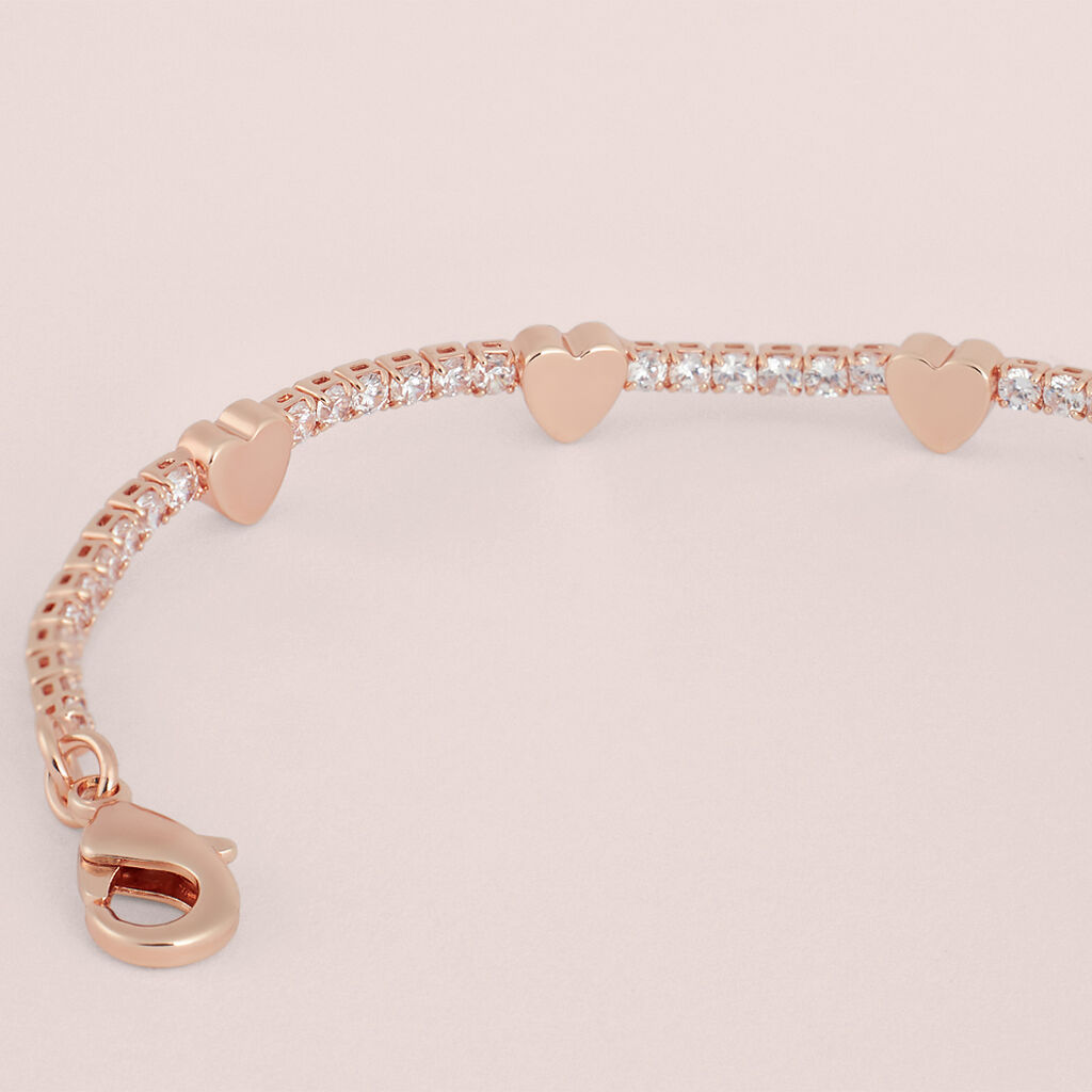 Bracciale Romantic Shine Ottone Rosa Cristallo - Bracciali Love Donna | Stroili