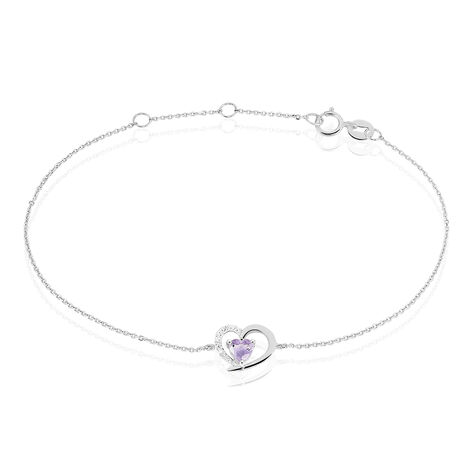 Bracciale Amélie Oro Bianco Ametista Cubic Zirconia - Bracciali Love Donna | Stroili