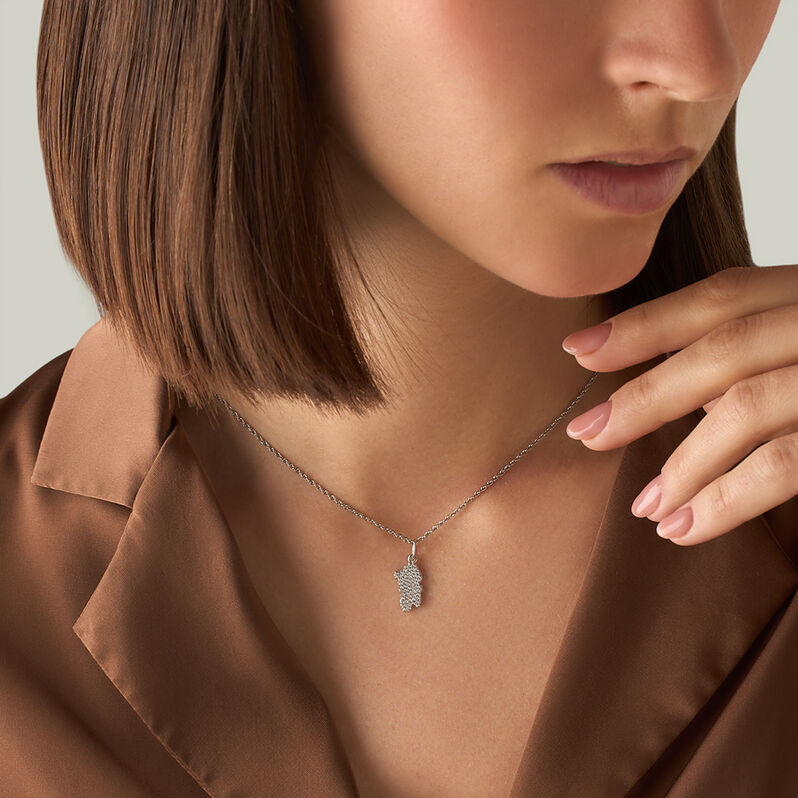 Pendente Saluti&Baci Sardegna Love Beats Argento Rodiato Cubic Zirconia - Ciondoli Donna | Stroili