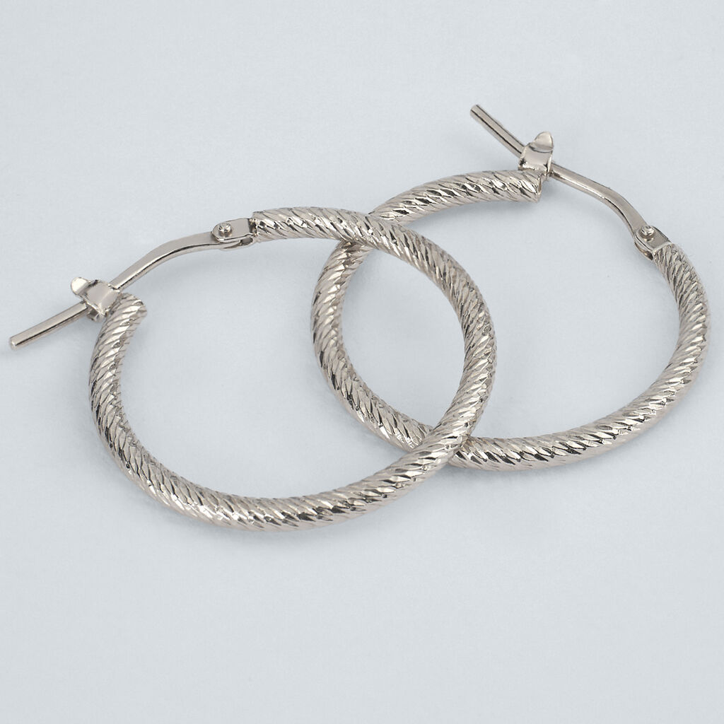 Orecchini A Cerchio Silver Collection Argento Rodiato