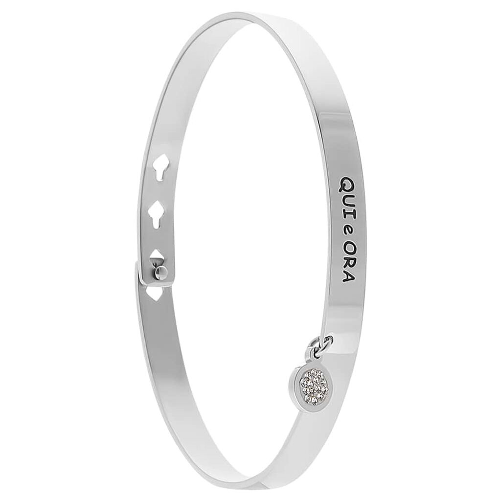Bangle Lady Message Acciaio Cristallo - Bracciali Rigidi Donna | Stroili