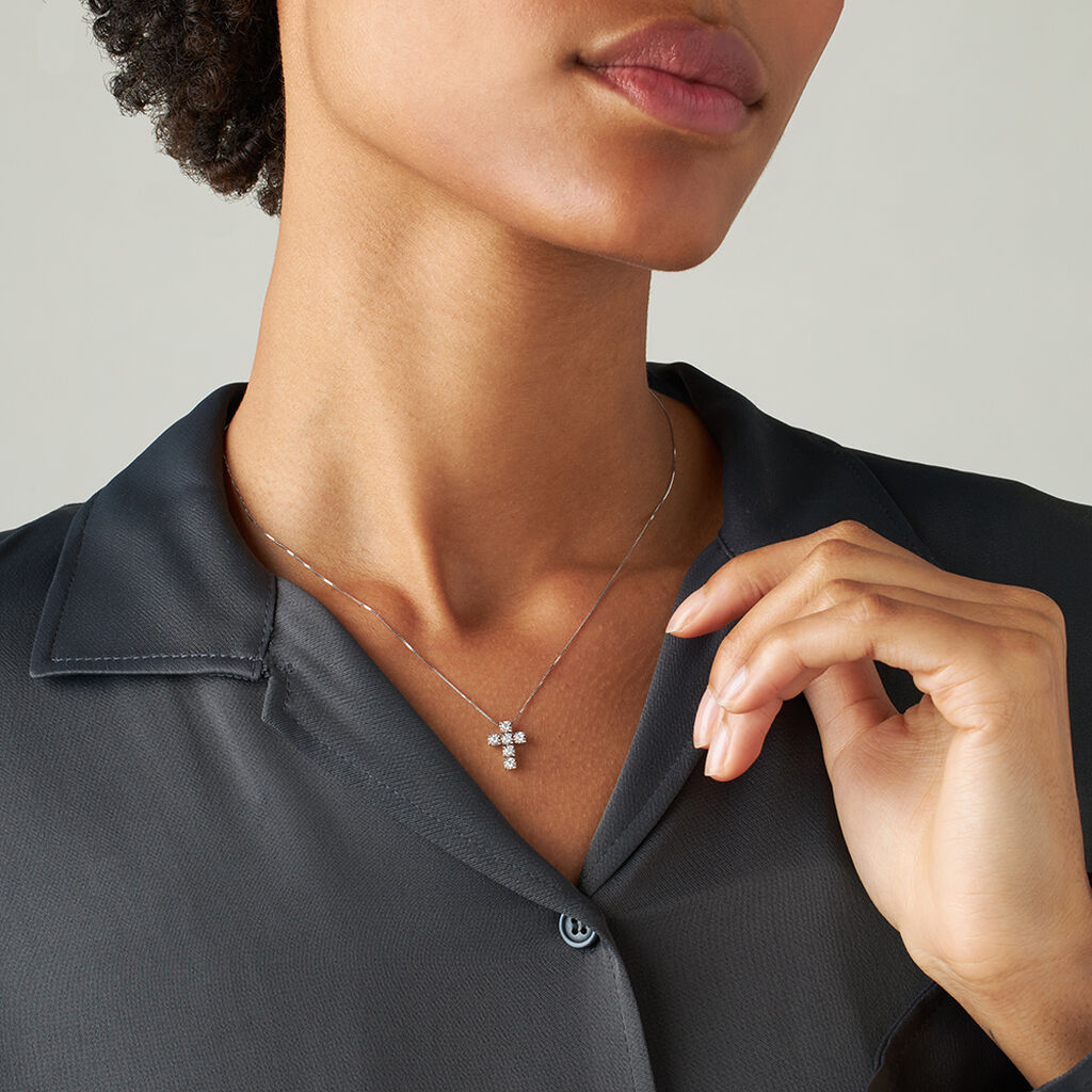 Collana Diamotion Oro Bianco Diamante - Collane Donna | Stroili