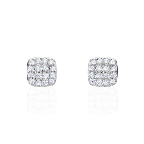 Orecchini Lobo Bon Ton Oro Bianco Cubic Zirconia - Orecchini a Lobo Donna | Stroili