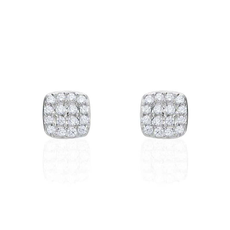 Orecchini Lobo Bon Ton Oro Bianco Cubic Zirconia - Orecchini a Lobo Donna | Stroili