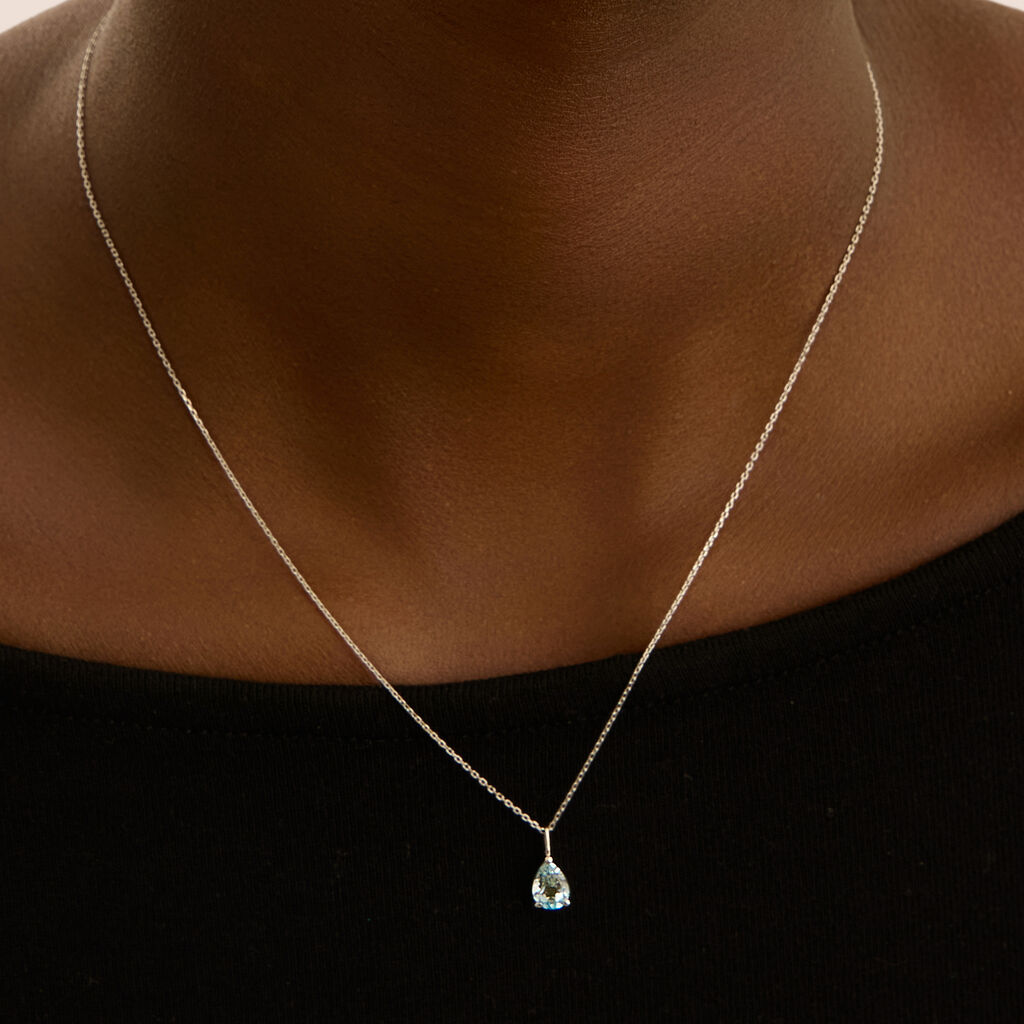 Collana Punto Luce Amélie Oro Bianco Topazio