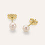 Orecchini Lobo Gabrielle Oro Giallo Perla D'Acqua Dolce