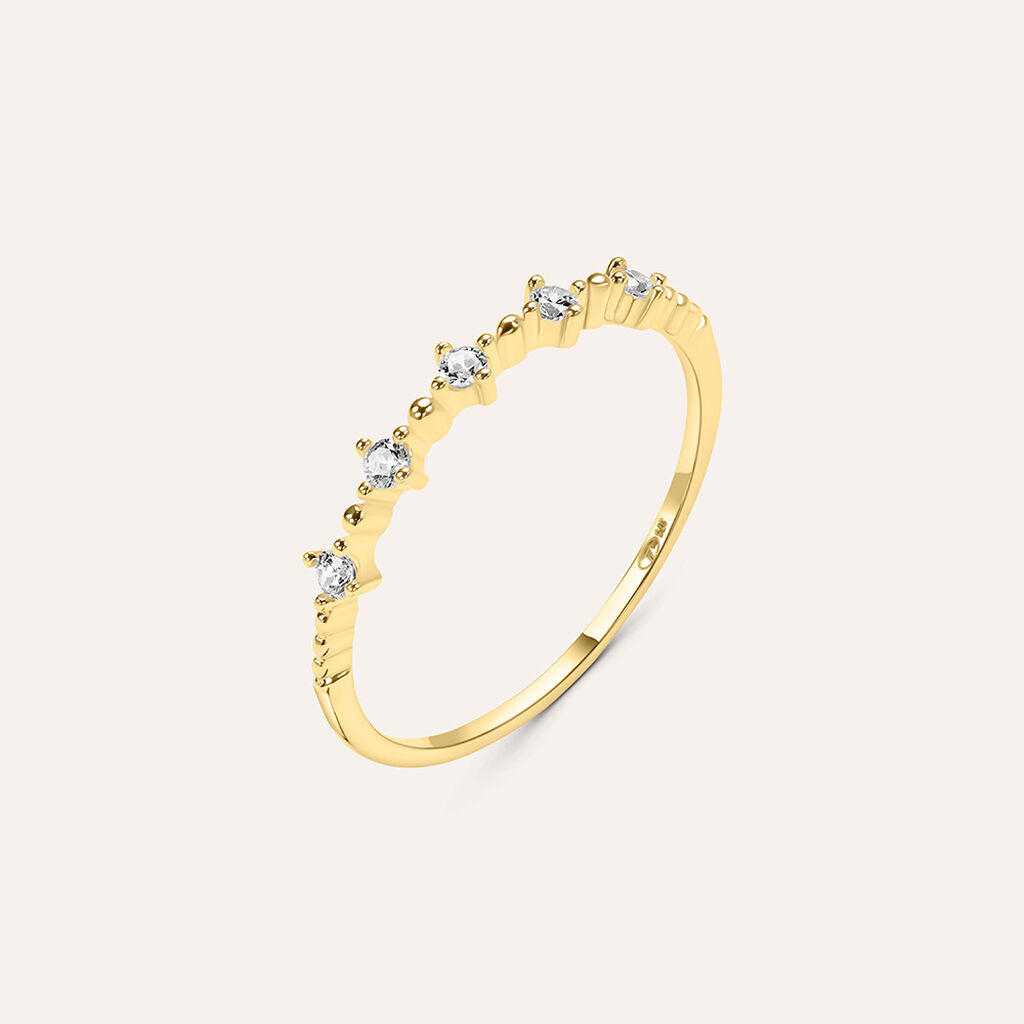 Anello Fantasia Claire Oro Giallo Cubic Zirconia