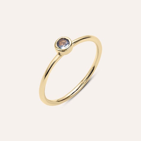 Anello Solitario Golden Dream Placcato Oro Giallo Cristallo - Anelli con Pietre Donna | Stroili