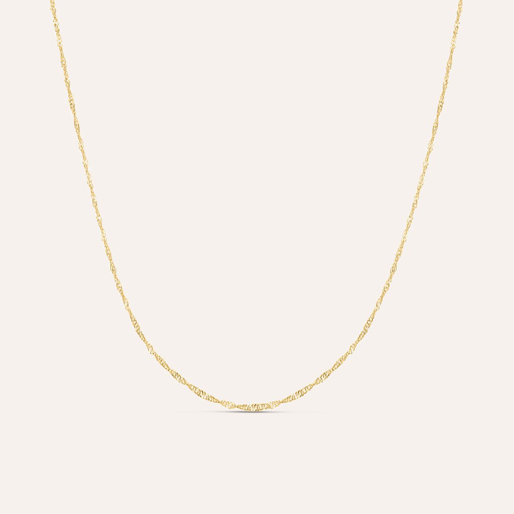 Collana catena in oro giallo a maglia barbazzale - Collane Unisex | Stroili