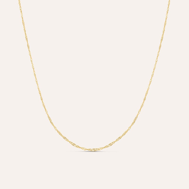 Collana catena in oro giallo a maglia barbazzale - Collane Unisex | Stroili