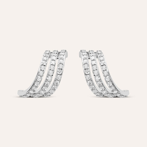 Orecchini A Cerchio Silver Shine Argento Rodiato Cubic Zirconia - Orecchini a Cerchio Donna | Stroili