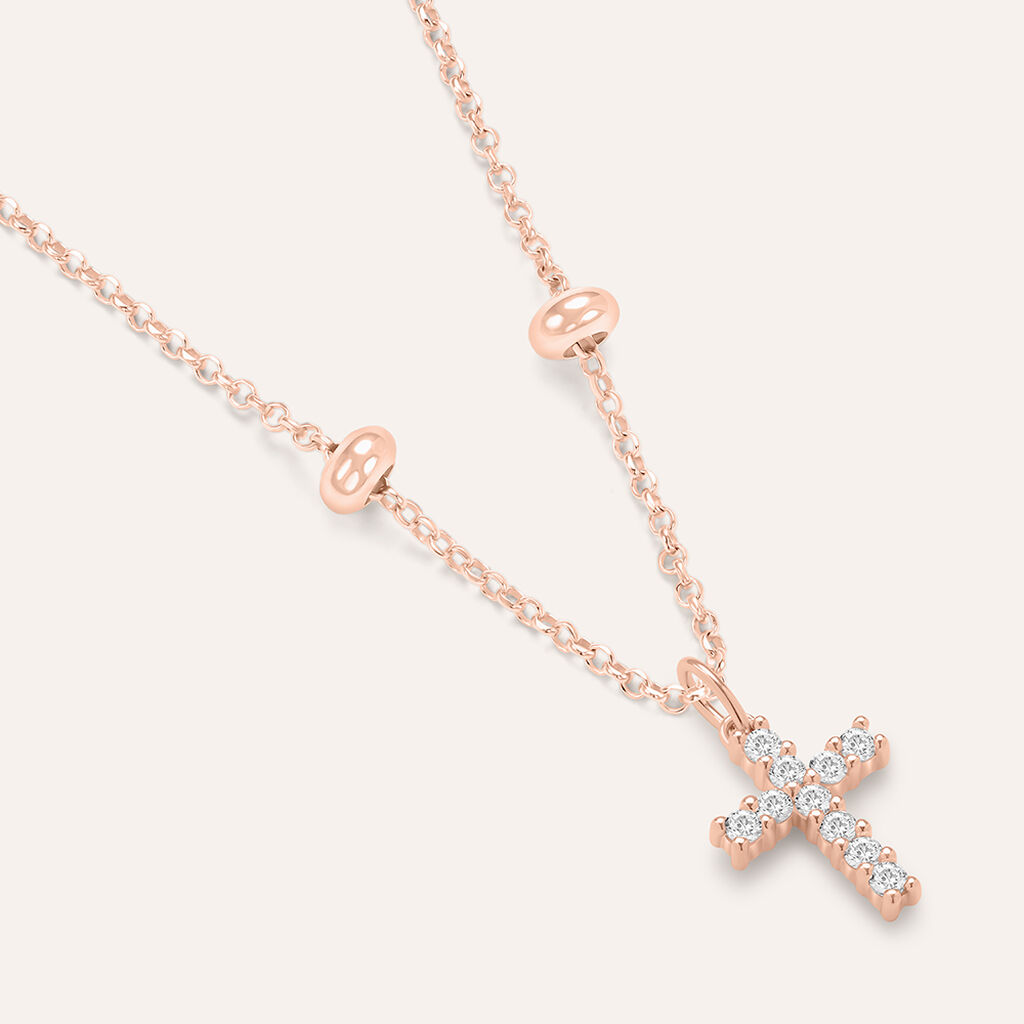 Pendente Love Beats Argento Rosa Cubic Zirconia