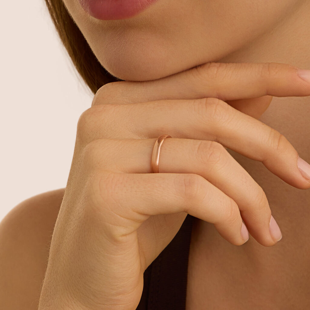 Fede Comoda Leggera 3 mm Oro Rosa