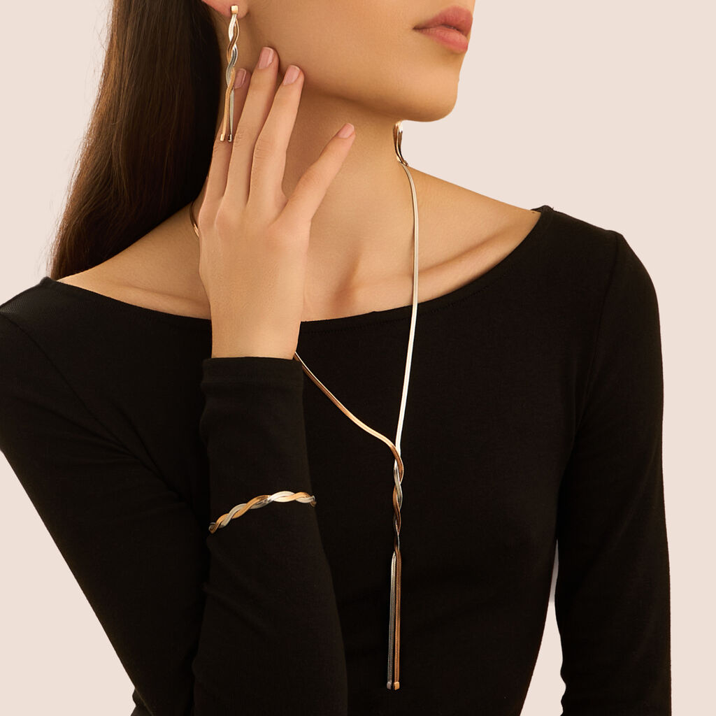 Collana Sunrise Acciaio Bicolore