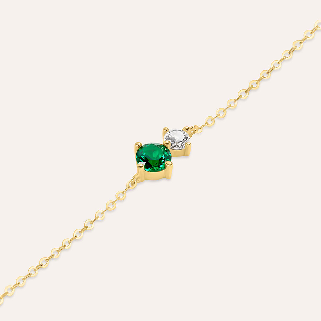 Bracciale Doppio Punto Luce Claire Oro Giallo Cubic Zirconia - Bracciali Amicizia Donna | Stroili