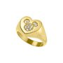 Anello Chevalier Mickey Mouse & Friends Acciaio Dorato Cristallo