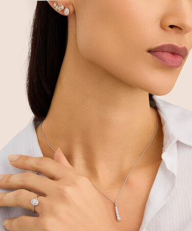 Anello Solitario Kate Silver Elegance Argento Rodiato Cubic Zirconia