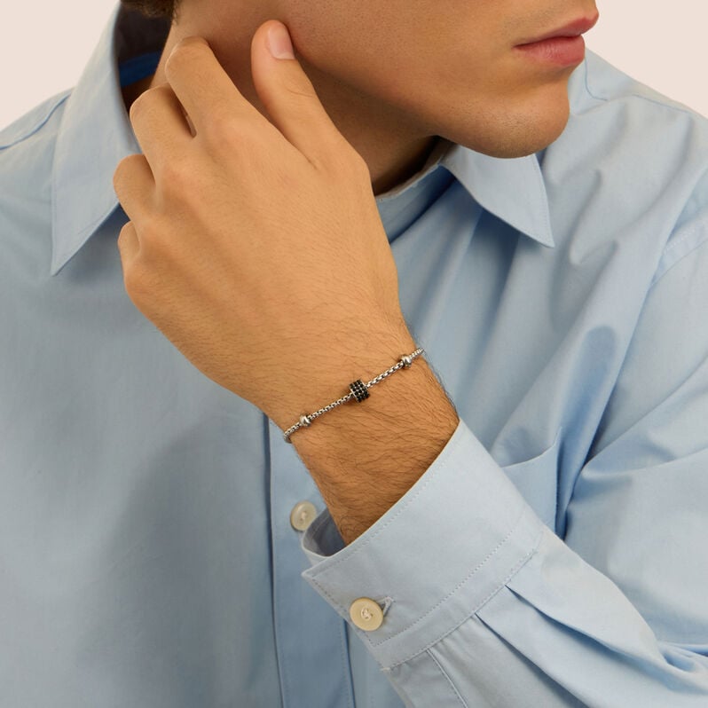 Bead Essential Code Acciaio Cristallo - Beads Uomo | Stroili