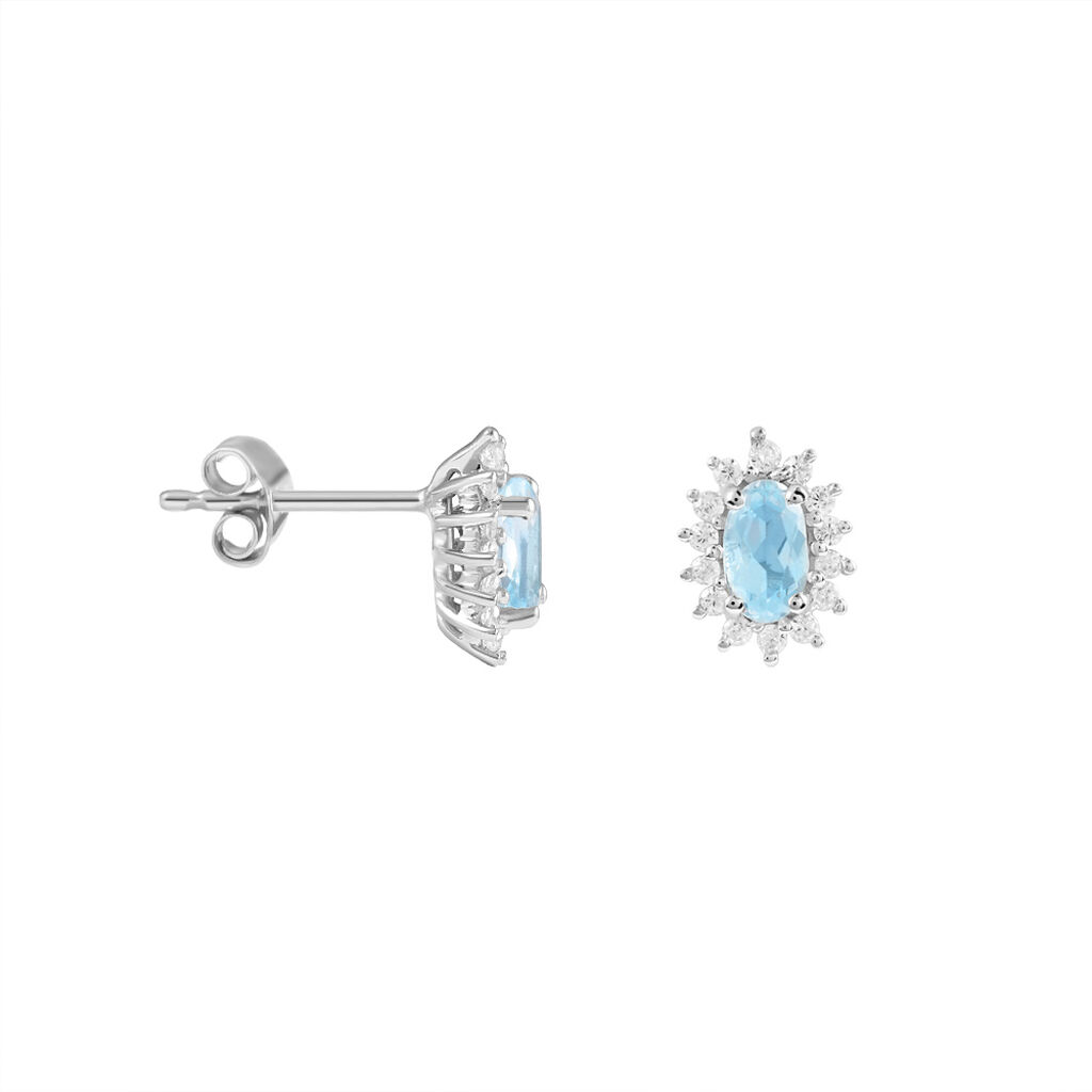 Orecchini Lobo Amélie Oro Bianco Topazio Cubic Zirconia - Orecchini a Lobo Donna | Stroili