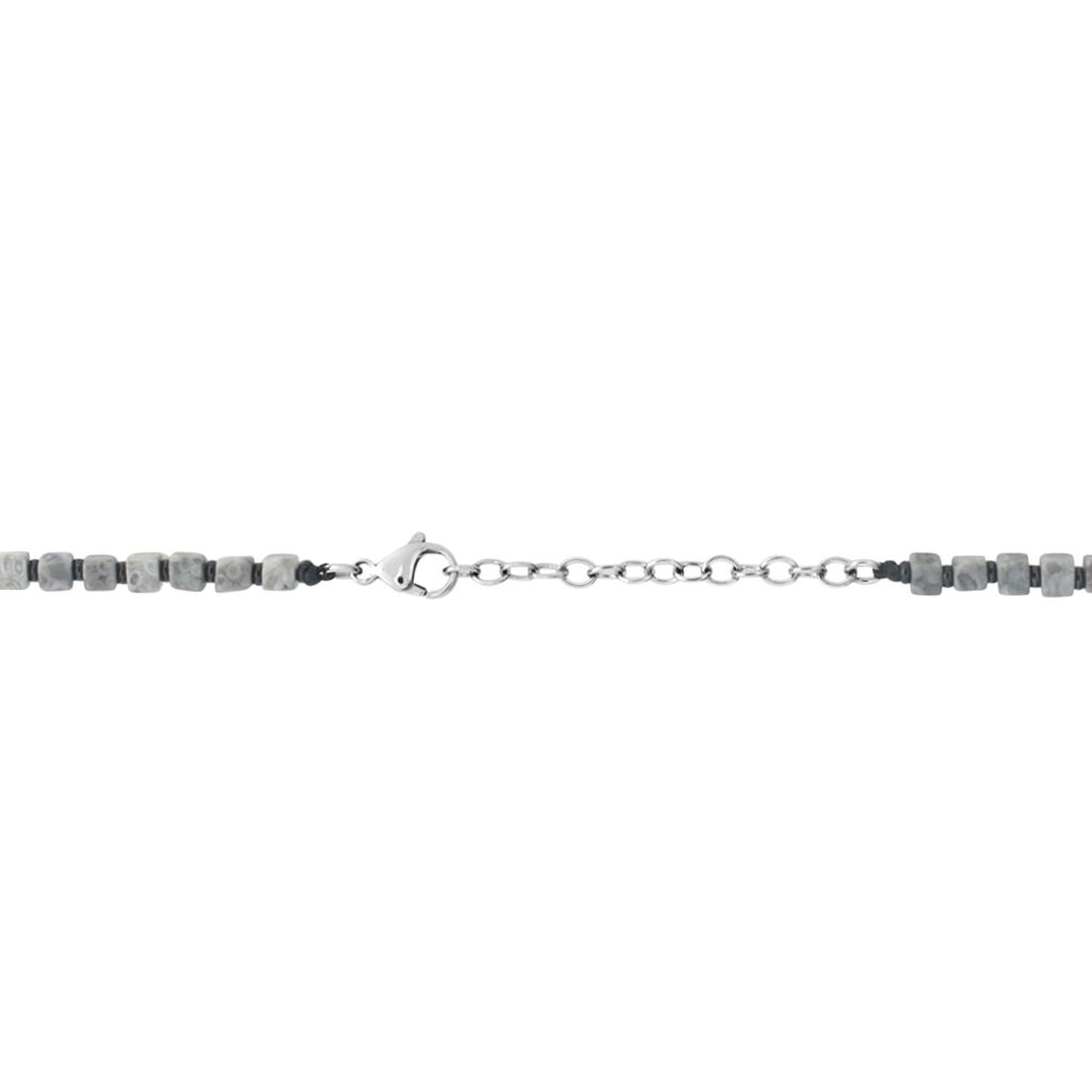 Collana Man Code Acciaio Antracite Labradorite - Collane Unisex | Stroili