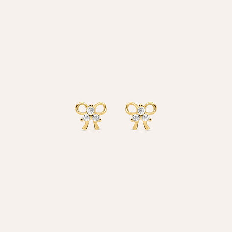 Orecchini Lobo Bon Ton Oro Giallo Cubic Zirconia - Orecchini a Lobo Donna | Stroili