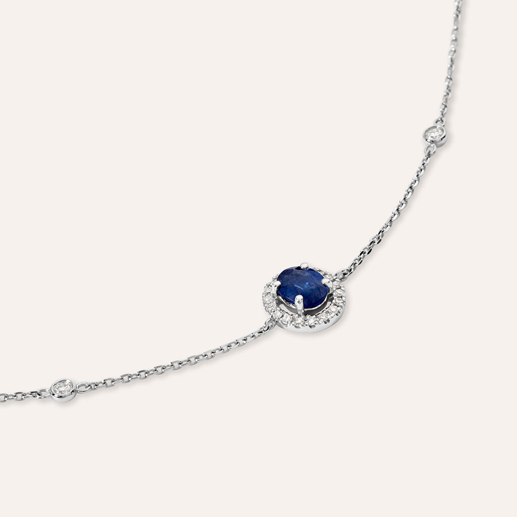 Bracciale Charlotte Oro Bianco Zaffiro Diamante