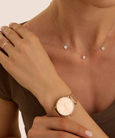 Collana Christelle Oro Bianco Cristallo