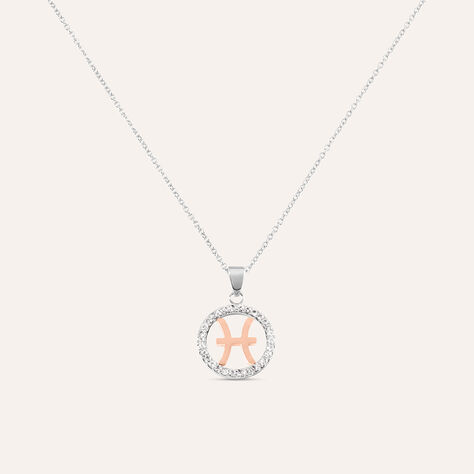 Collana Lady Chic Acciaio Bicolore Bianco / Rosa Cubic Zirconia - Collane Donna | Stroili
