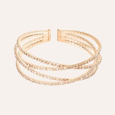 Bangle Romantic Shine Metallo Rosa Cristallo