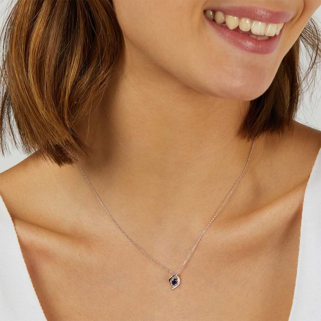 Collana Charlotte Oro Bianco Zaffiro - Collane Donna | Stroili